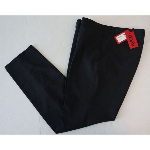 Hugo Boss 50456479 Men's Sz 36R Charcoal Super-Flex Micro-Check Chino Pants $198 - Picture 10 of 13